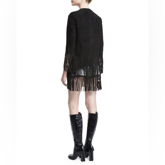 ALEXIS Mika Suede Jacket w/ Fringe Black - Picture 2 of 7